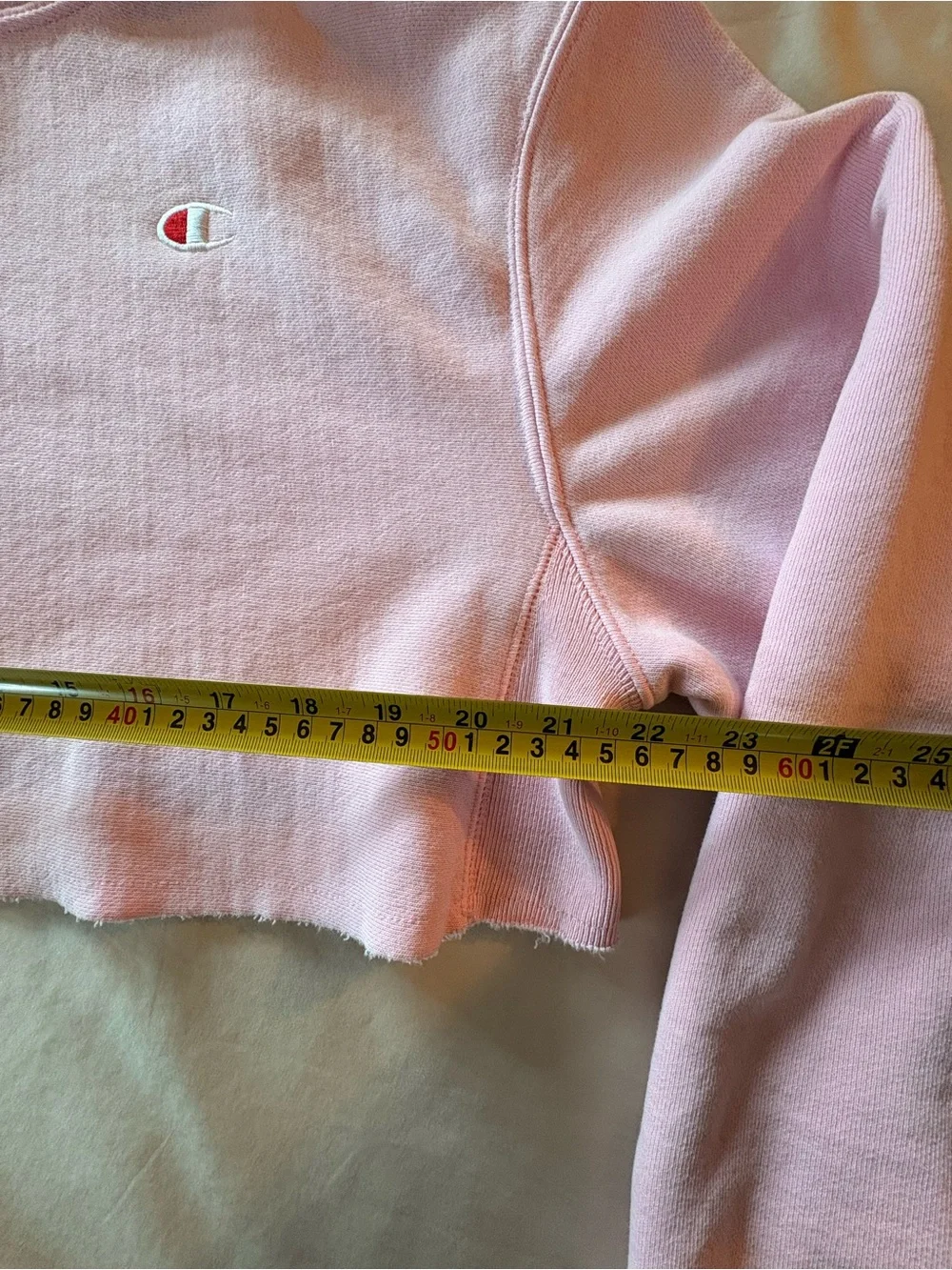 Champion Light Pink Cropped Hoodie with Hood. Ladies small - Picture 4 of 6